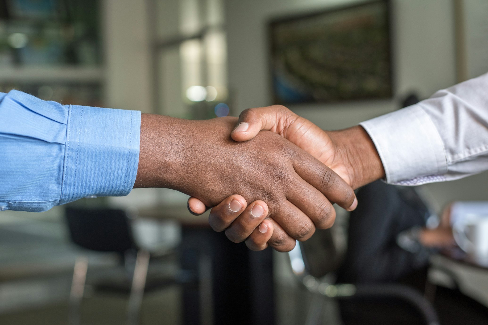 Business meeting for property agreements
